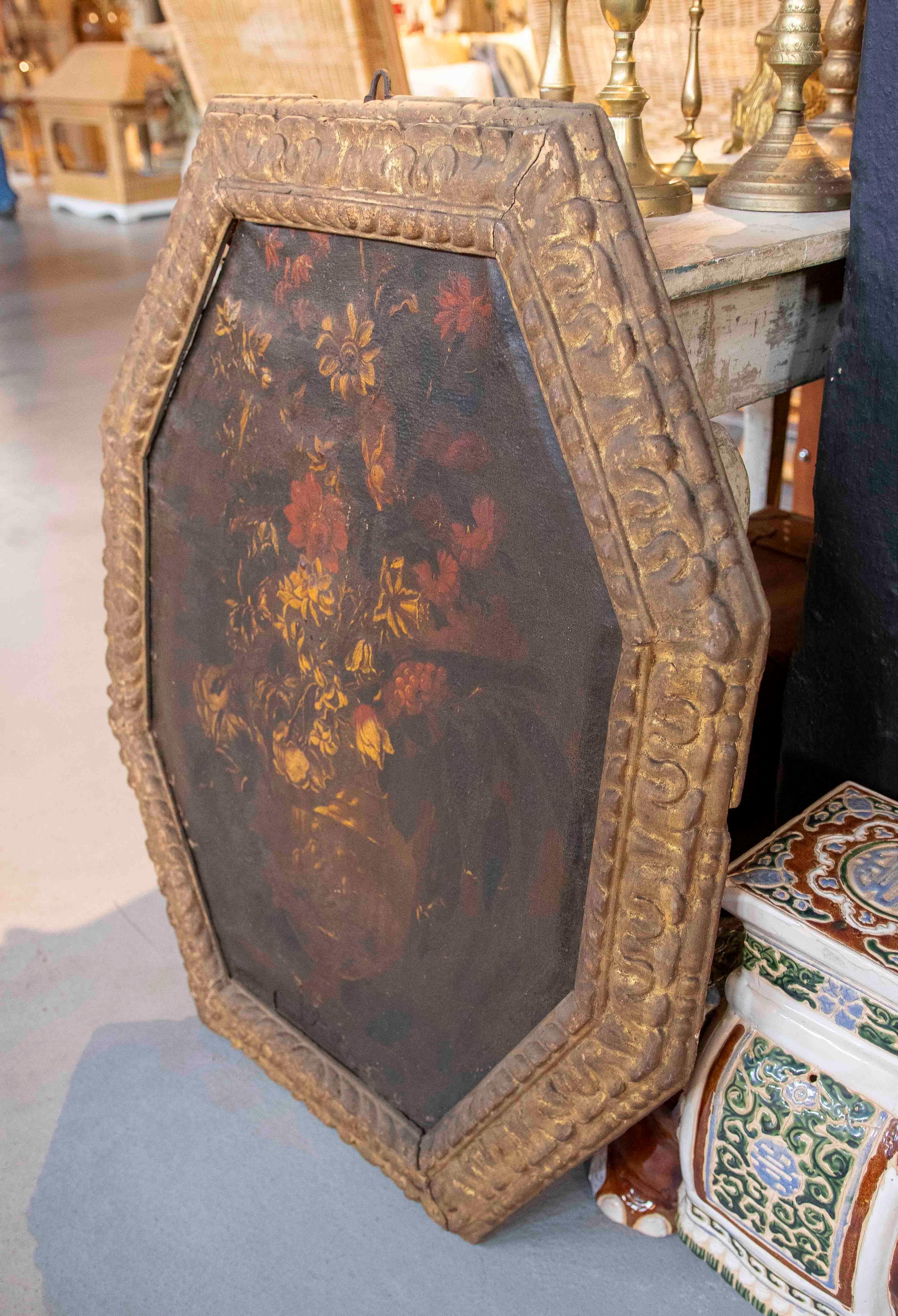 Toile Paire de natures mortes de Majorque des années 1650 peinte à l'huile sur toile avec cadre d'origine en vente