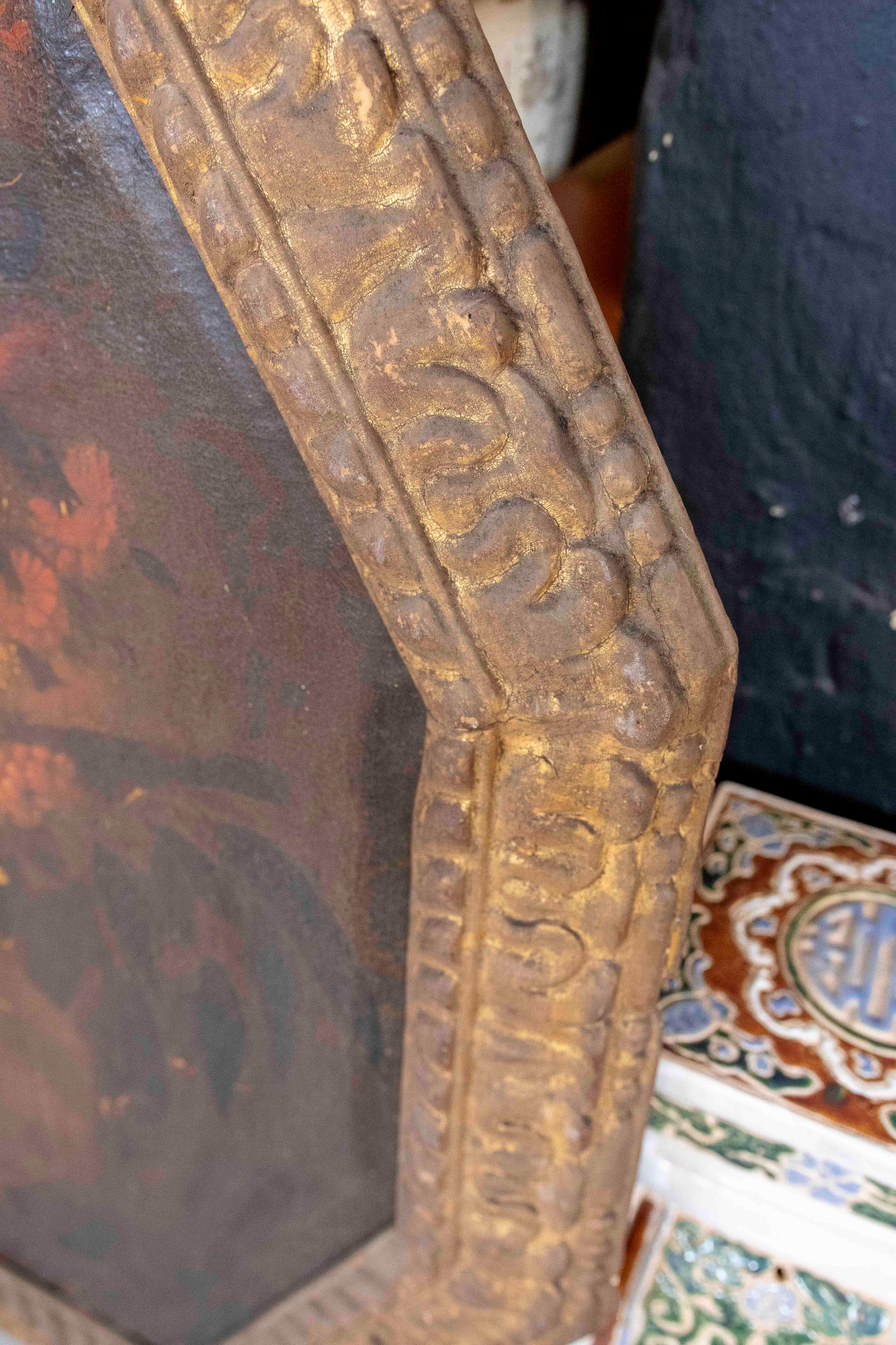 Paire de natures mortes de Majorque des années 1650 peinte à l'huile sur toile avec cadre d'origine en vente 1