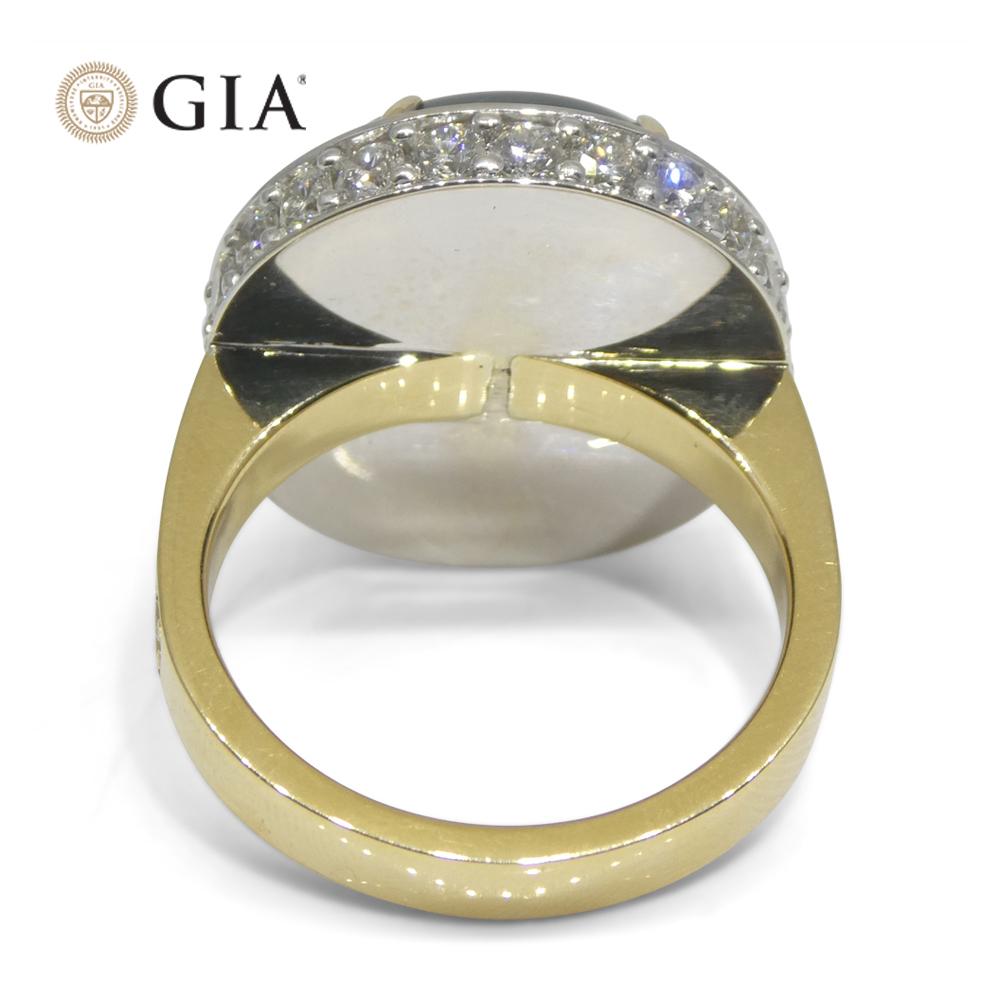 16,51 Karat Trapiche Grüner Smaragd (F1), Diamant-Statement-Ring aus 18 Karat Gold im Angebot 6