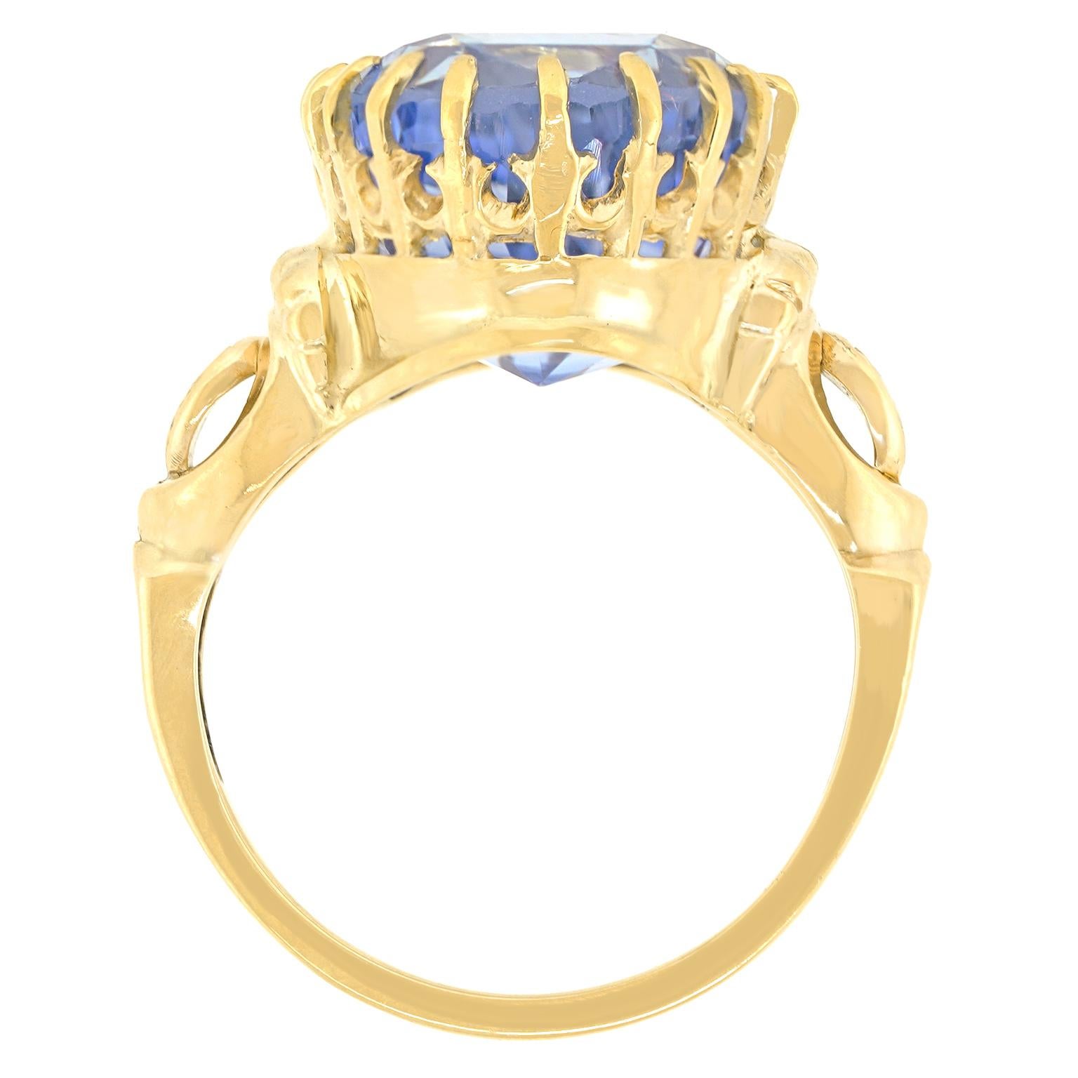 16,53 Karat unbehandelter Ceylon-Saphir-Ring im Angebot 4