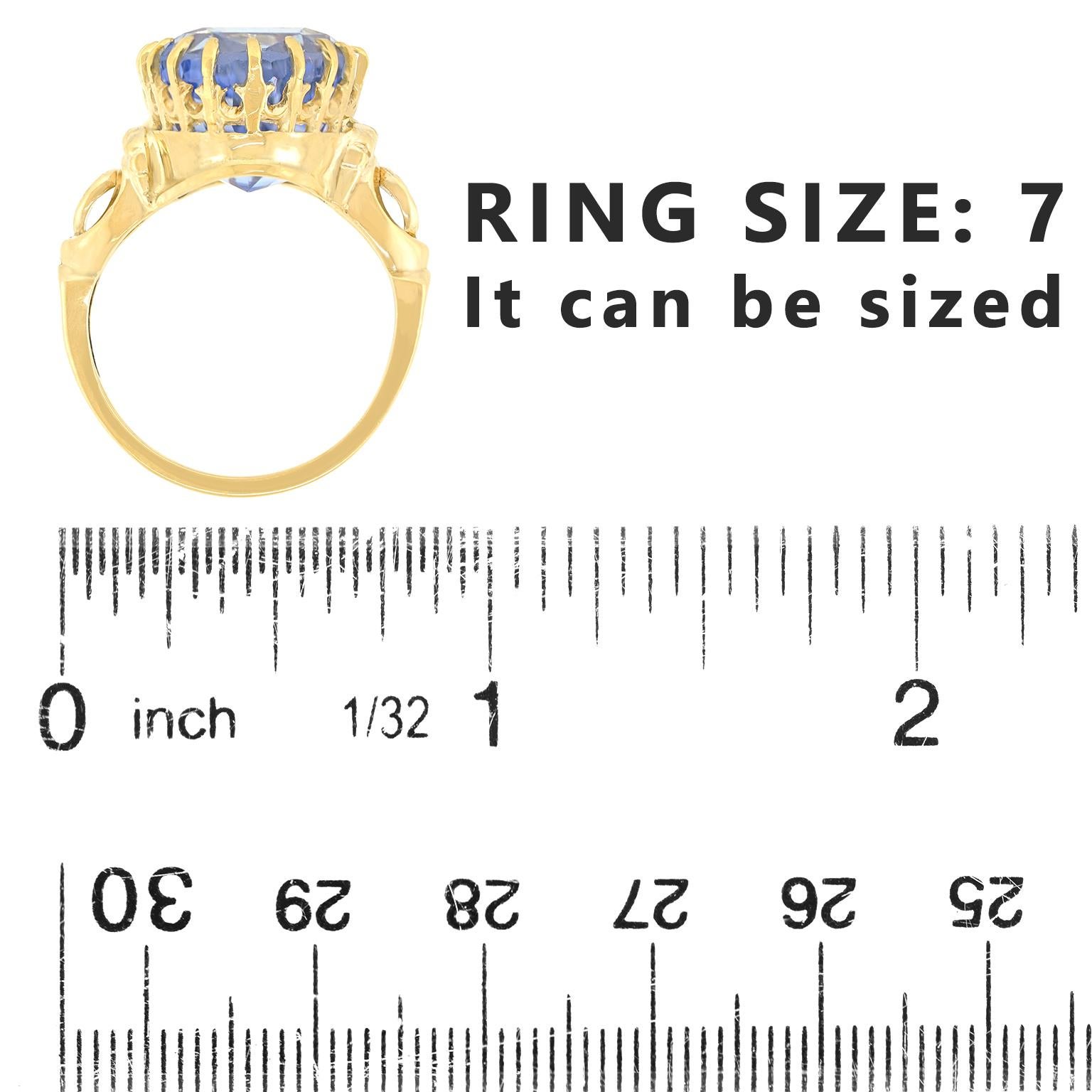 16,53 Karat unbehandelter Ceylon-Saphir-Ring für Damen oder Herren im Angebot
