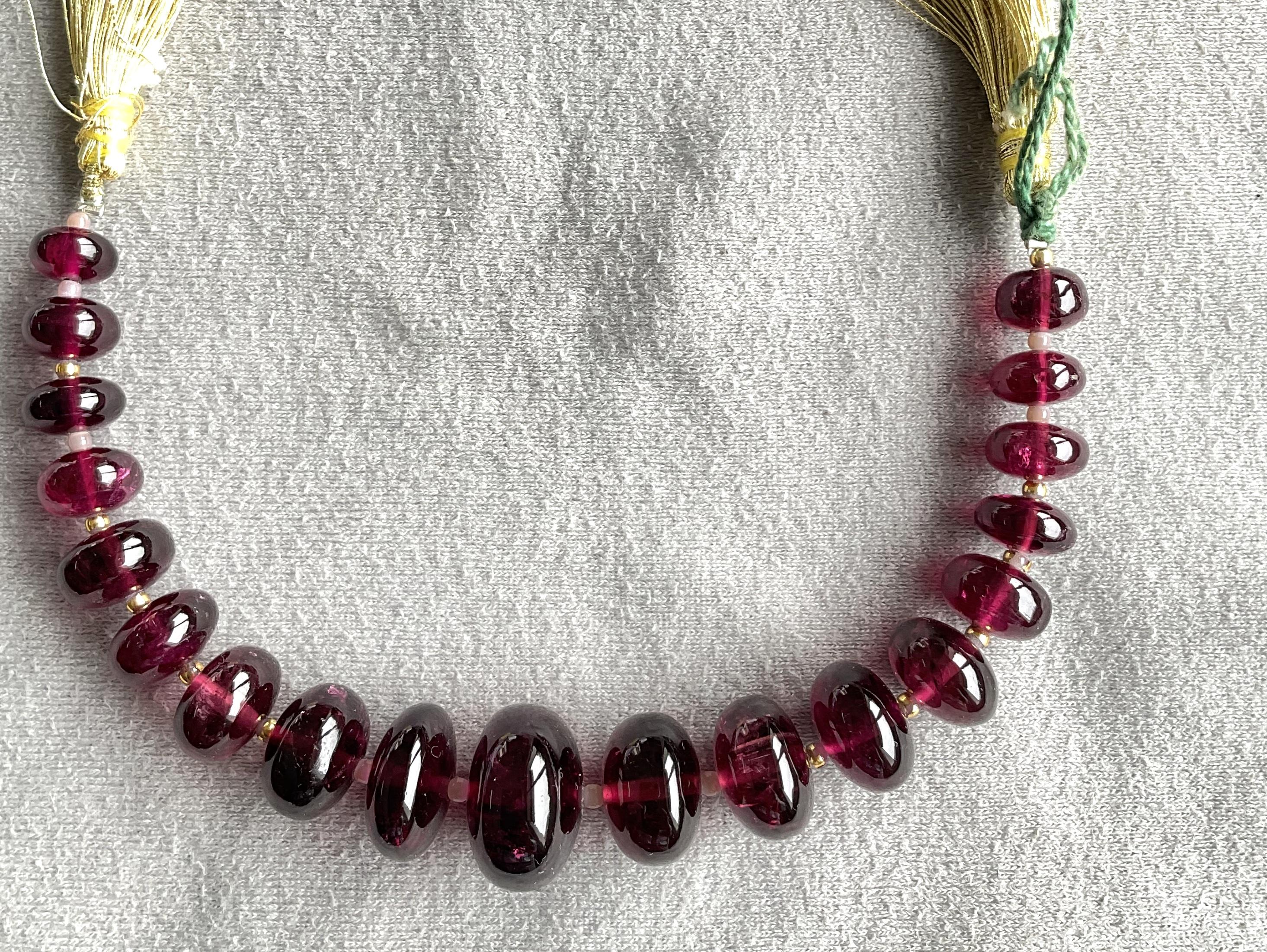 da uomo o donna 165,30 carati di tormalina rubellite rotonda Perline semplici Gioielli Nature in vendita