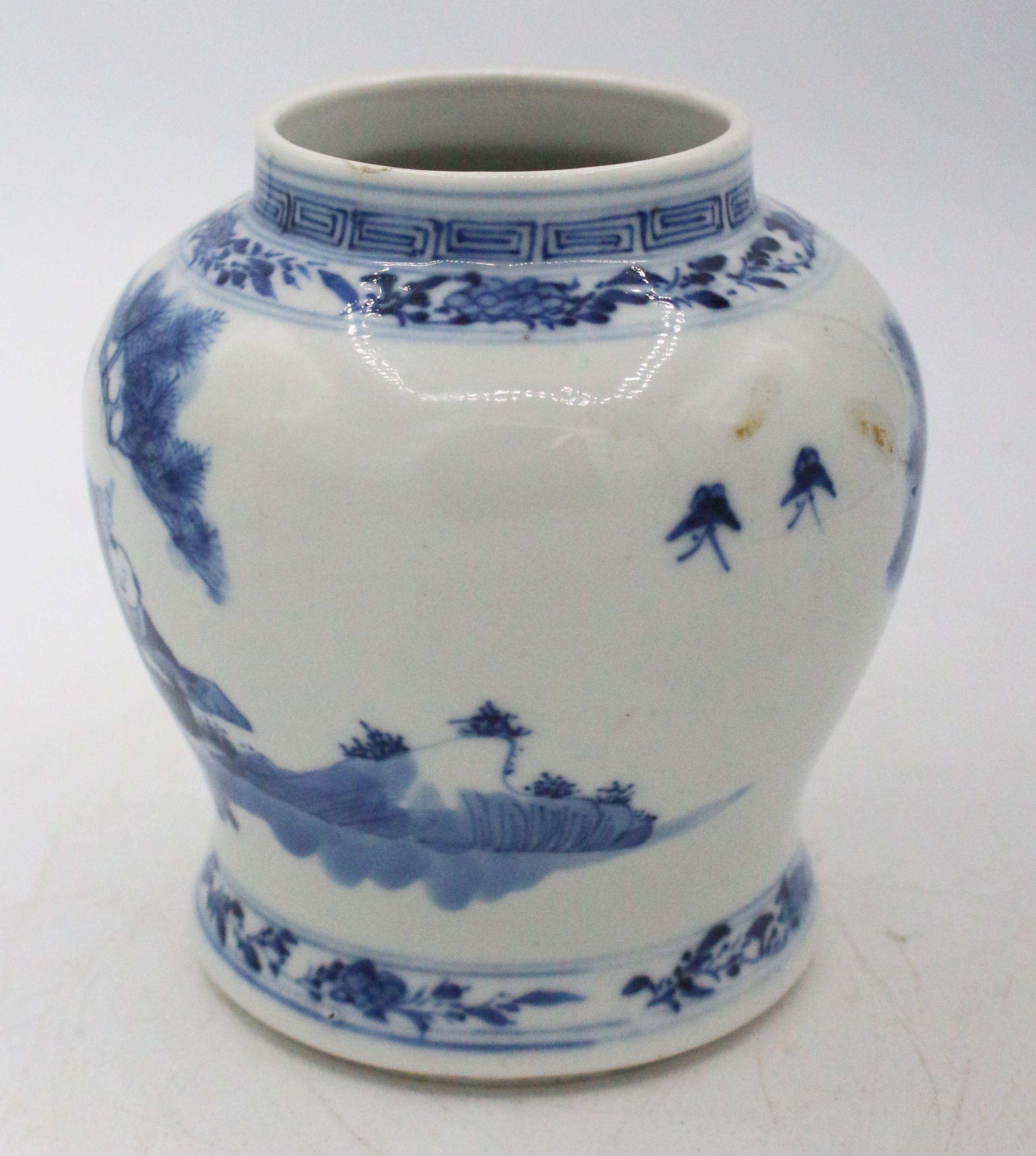 Aesthetic Movement Late 19th Century Kangxi Revival Chinese Porcelain Jar For Sale