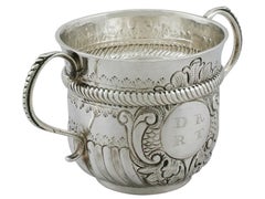 1705 Antique Britannia Standard Silver Porringer