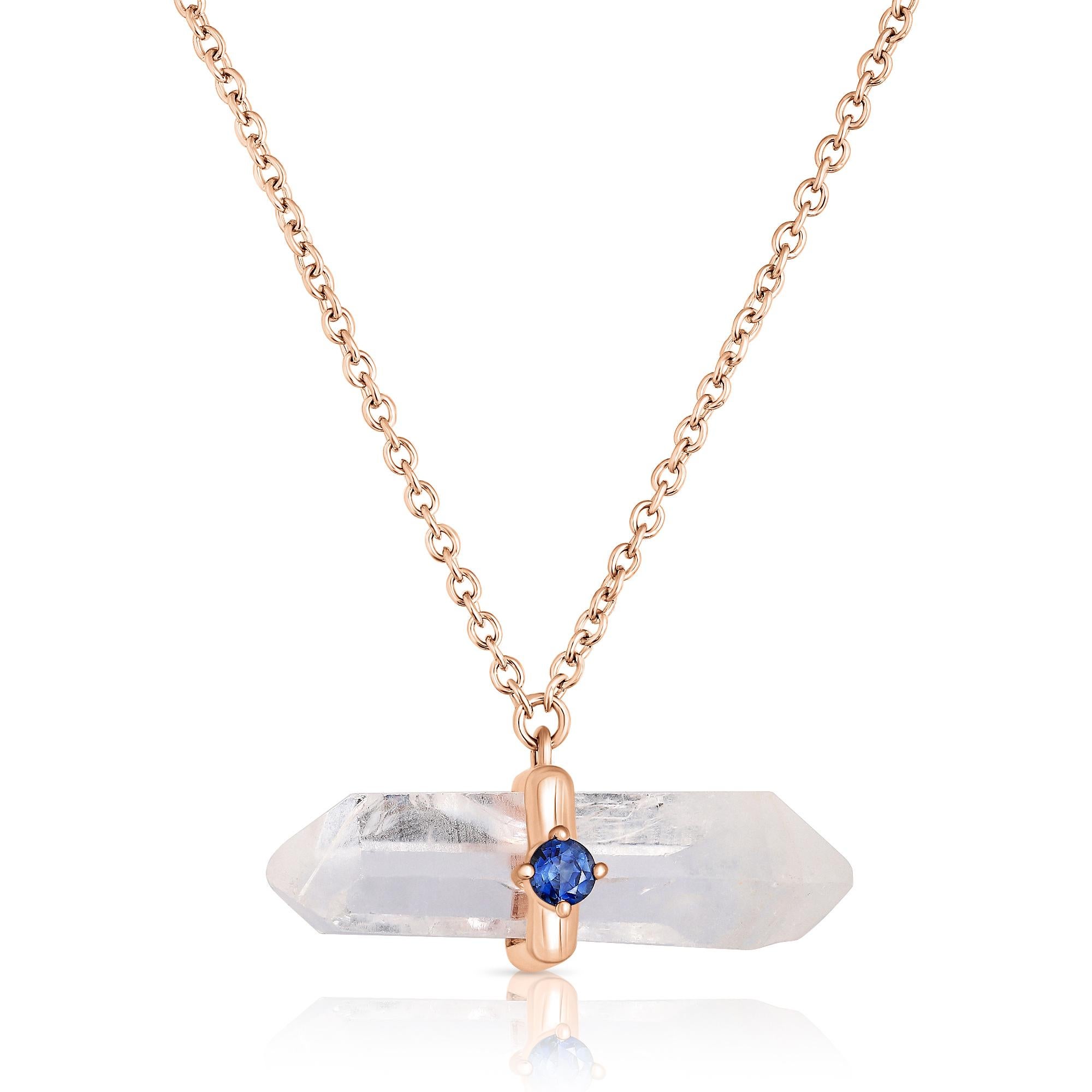 Uncut 16.54 Carat Quartz Crystal Necklace For Sale