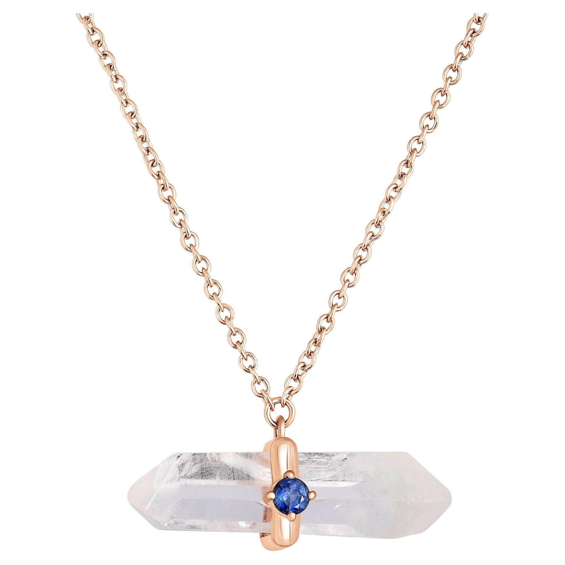 16.54 Carat Quartz Crystal Necklace For Sale