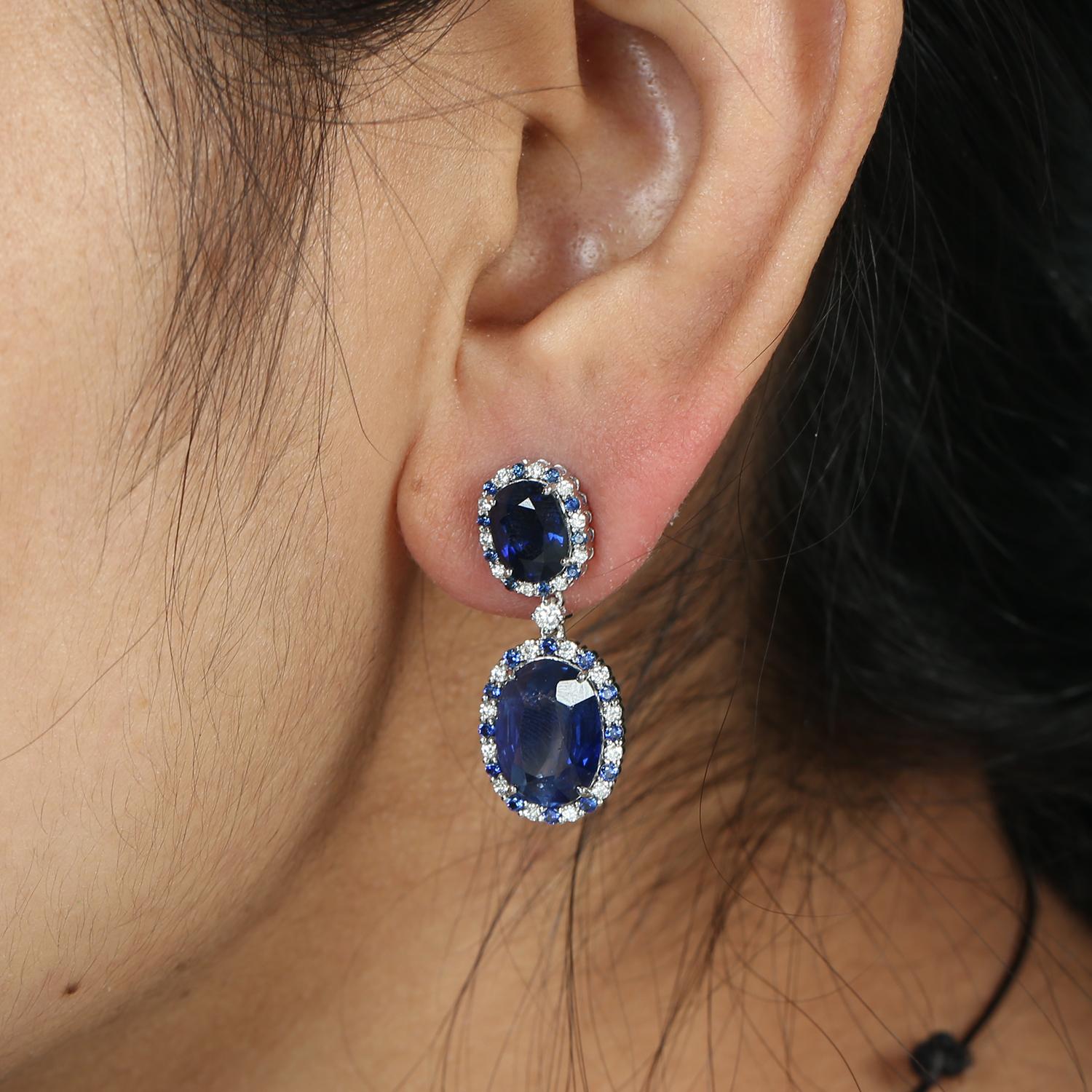 18KT:6.349g,D:0.53ct, Sapp:16.54ct, 30X12 MM