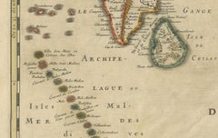 1654 Nicolas Sanson Map of Southern India and Southeast Asia