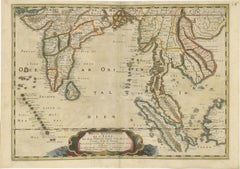 1654 Nicolas Sanson Map of Southern India and Southeast Asia