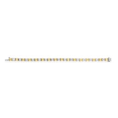Pulsera de Diamantes Amarillos y Blancos en Forma Eadiante de 16,55 Quilates