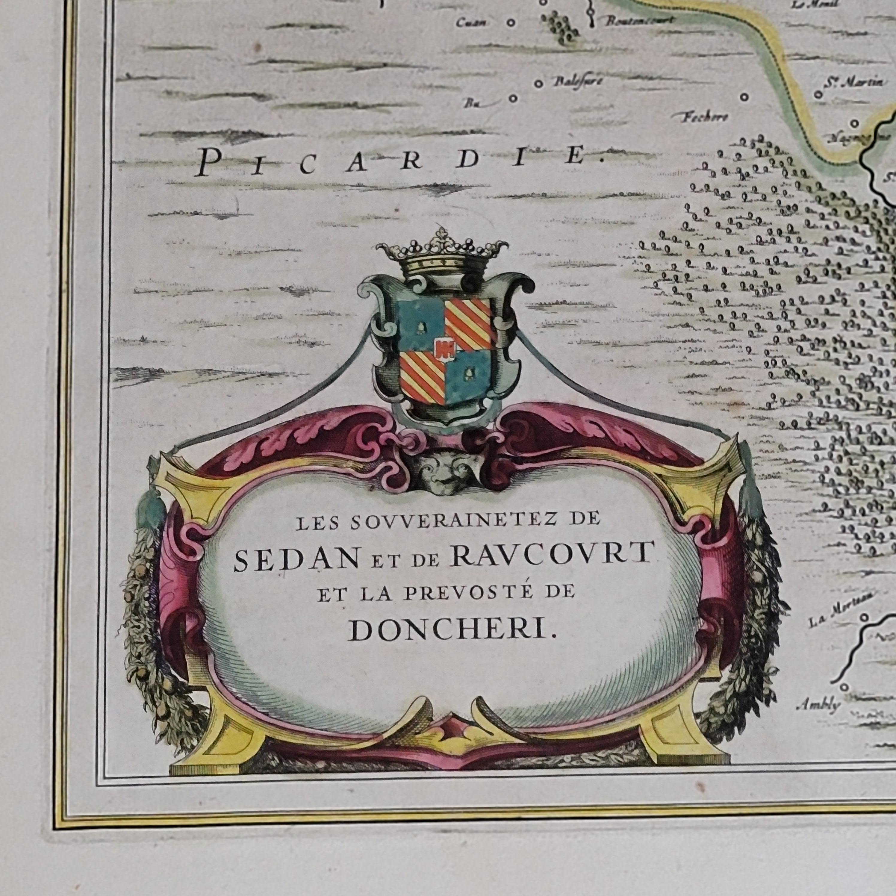 1656 „“La Souverainete de Sedan et de Raucourt, et la Prevoste de Doncheri Ric004 (Gemalt) im Angebot