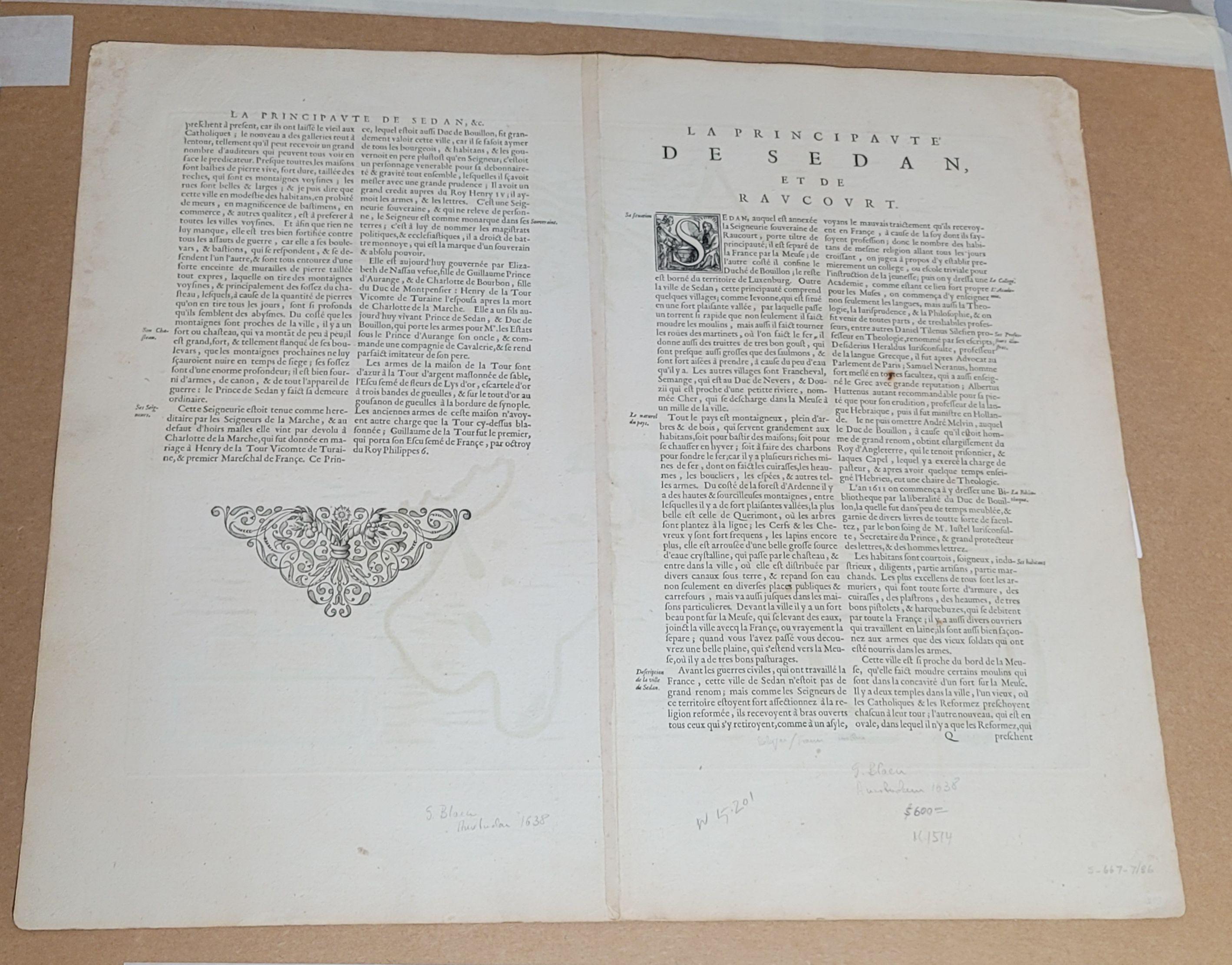 1656 „“La Souverainete de Sedan et de Raucourt, et la Prevoste de Doncheri Ric004 im Angebot 1