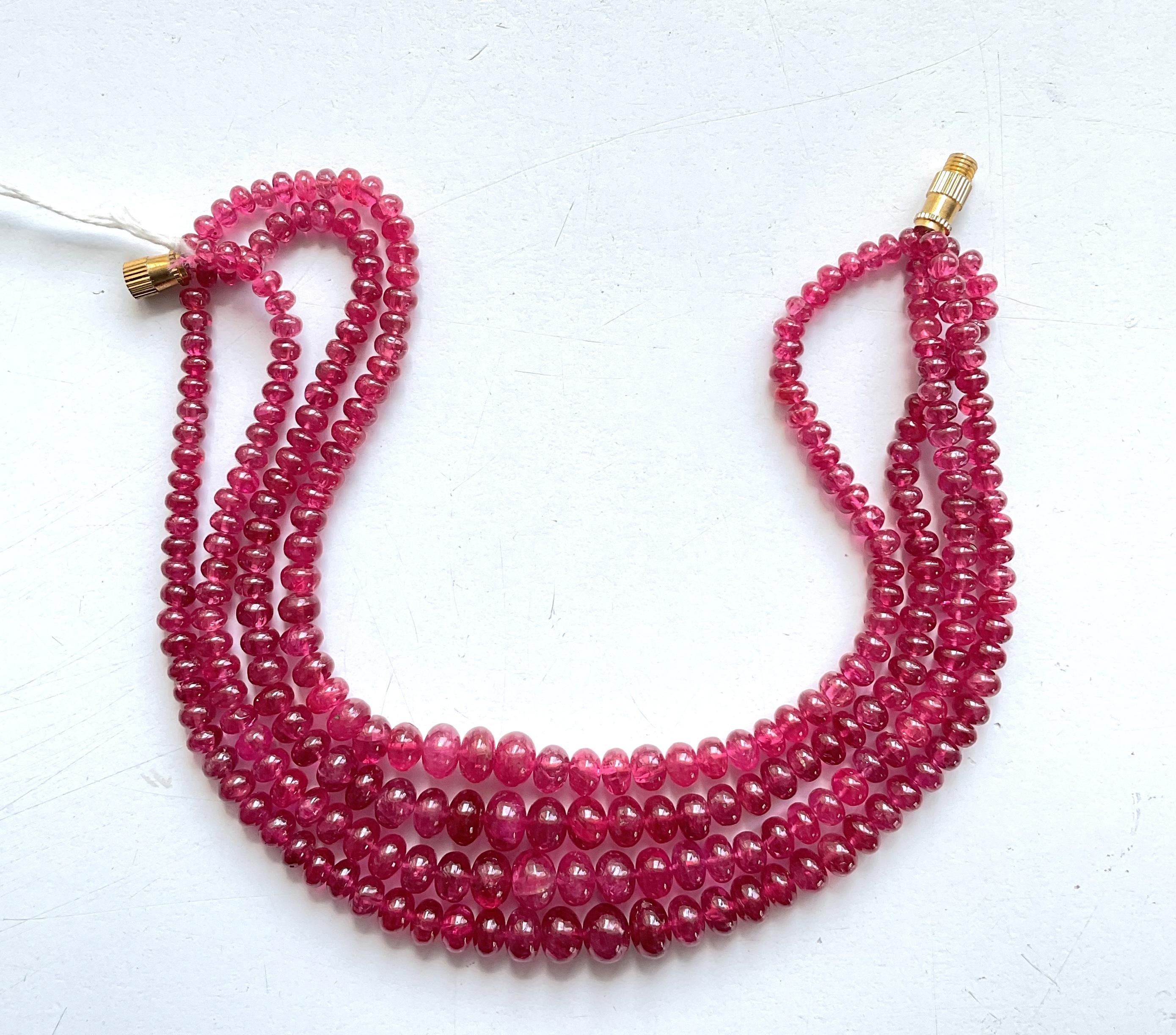165.75 Carats Burma Red Spinel Beads Top Quality Beaded Necklace Natural Gem For Sale 2