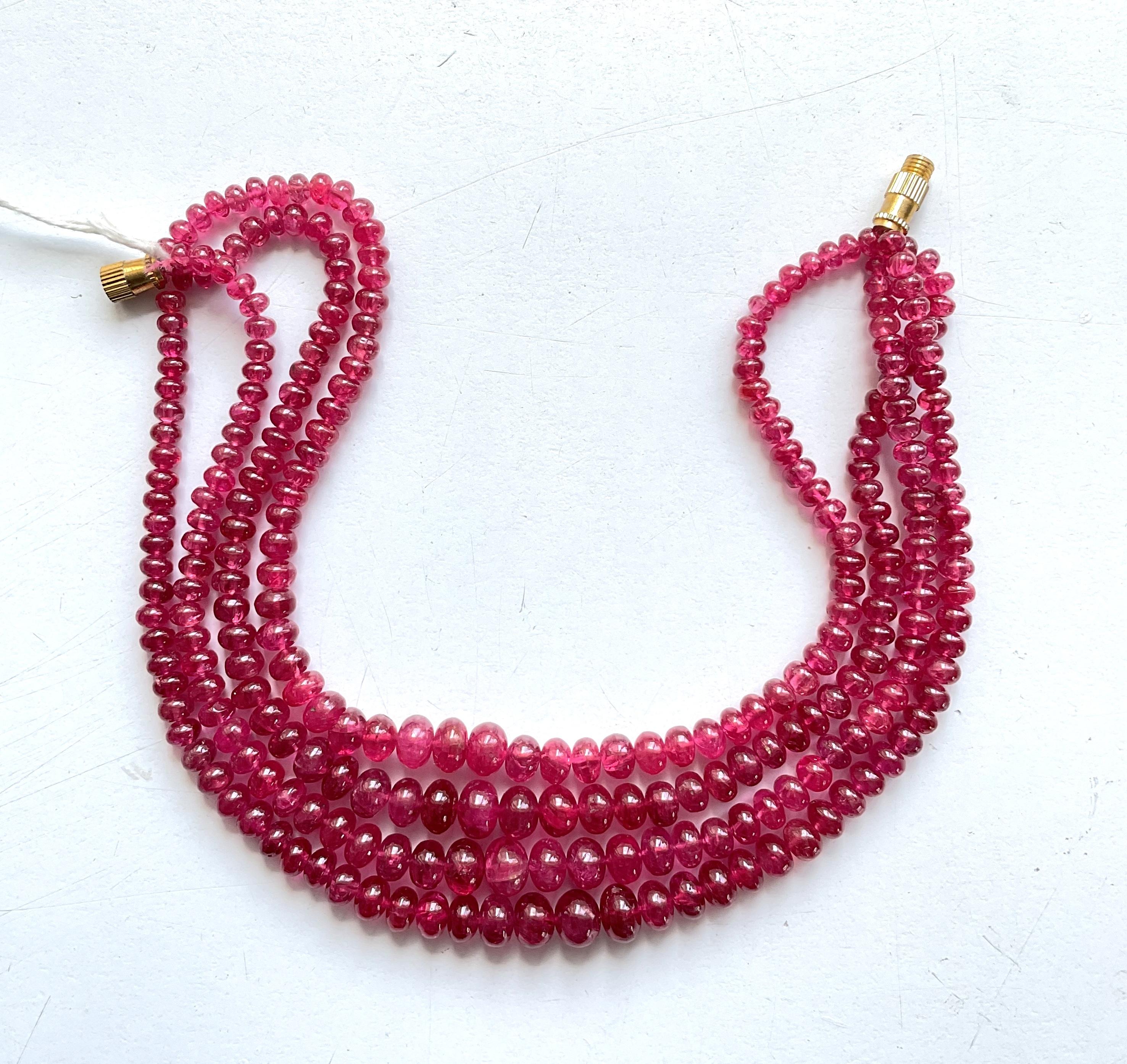 165.75 Carats Burma Red Spinel Beads Top Quality Beaded Necklace Natural Gem For Sale 3