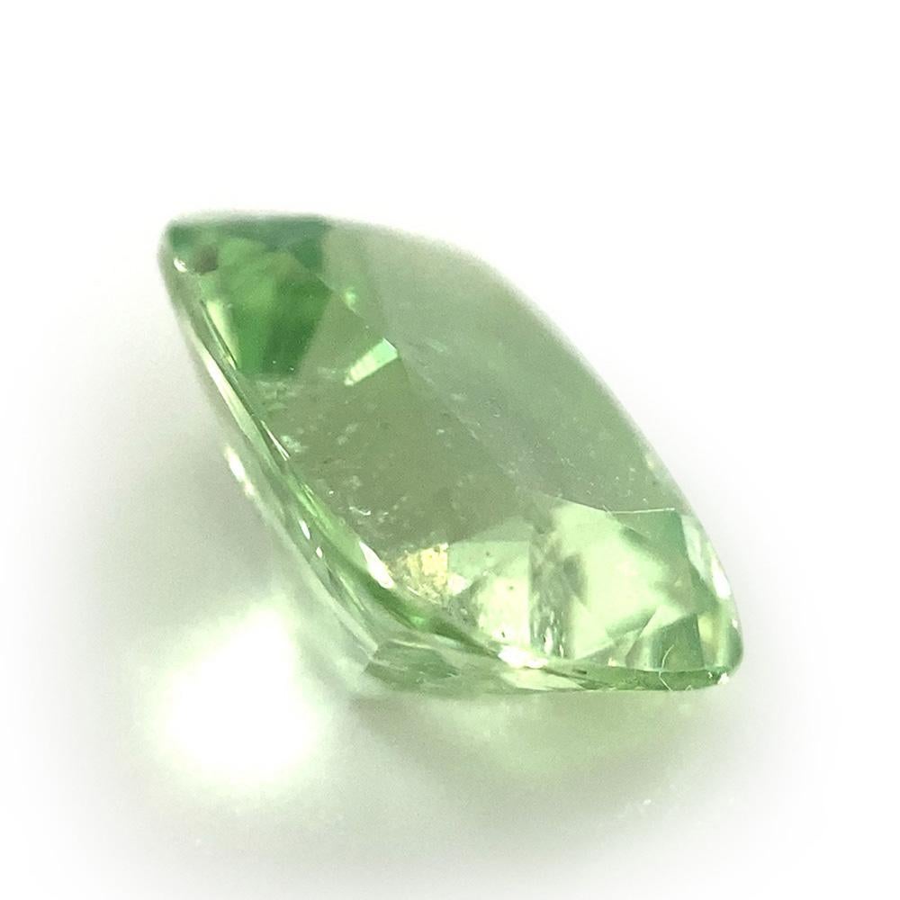 1.65ct Cushion Mint Green Garnet from Merelani, Tanzania In New Condition For Sale In Toronto, Ontario