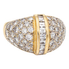 1.65ct Diamond Dome Ring Vintage 14k Yellow Gold Estate Fine Jewelry Heirloom
