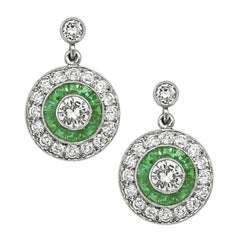 Pendientes Esmeralda Diamante 1,65 ct