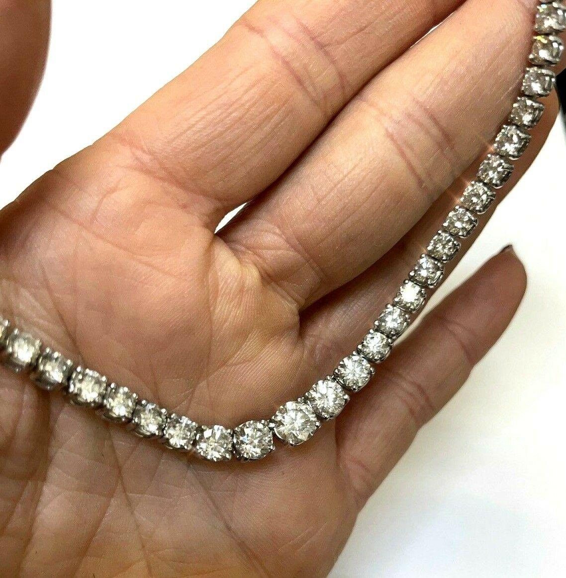 Presenting a:

16.5CT Diamond Platinum Tennis Necklace 16