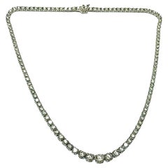 Tennis-Halskette aus Platin mit 16,5 Karat Diamant