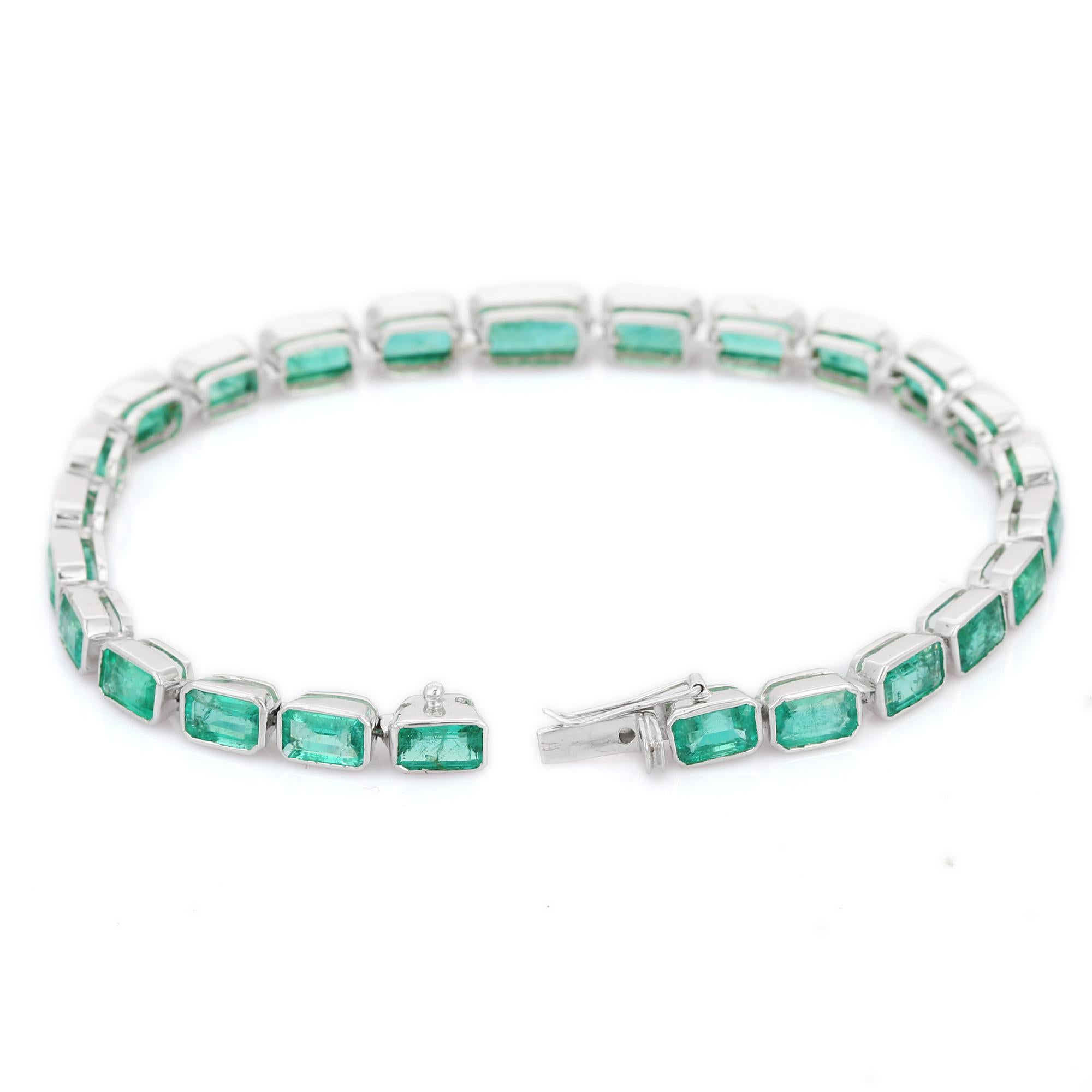 emerald tennis bracelet men