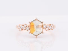 1,65 Karat „Fish Bowl“ Montana Saphir Verlobungsring 14K Roségold R6612