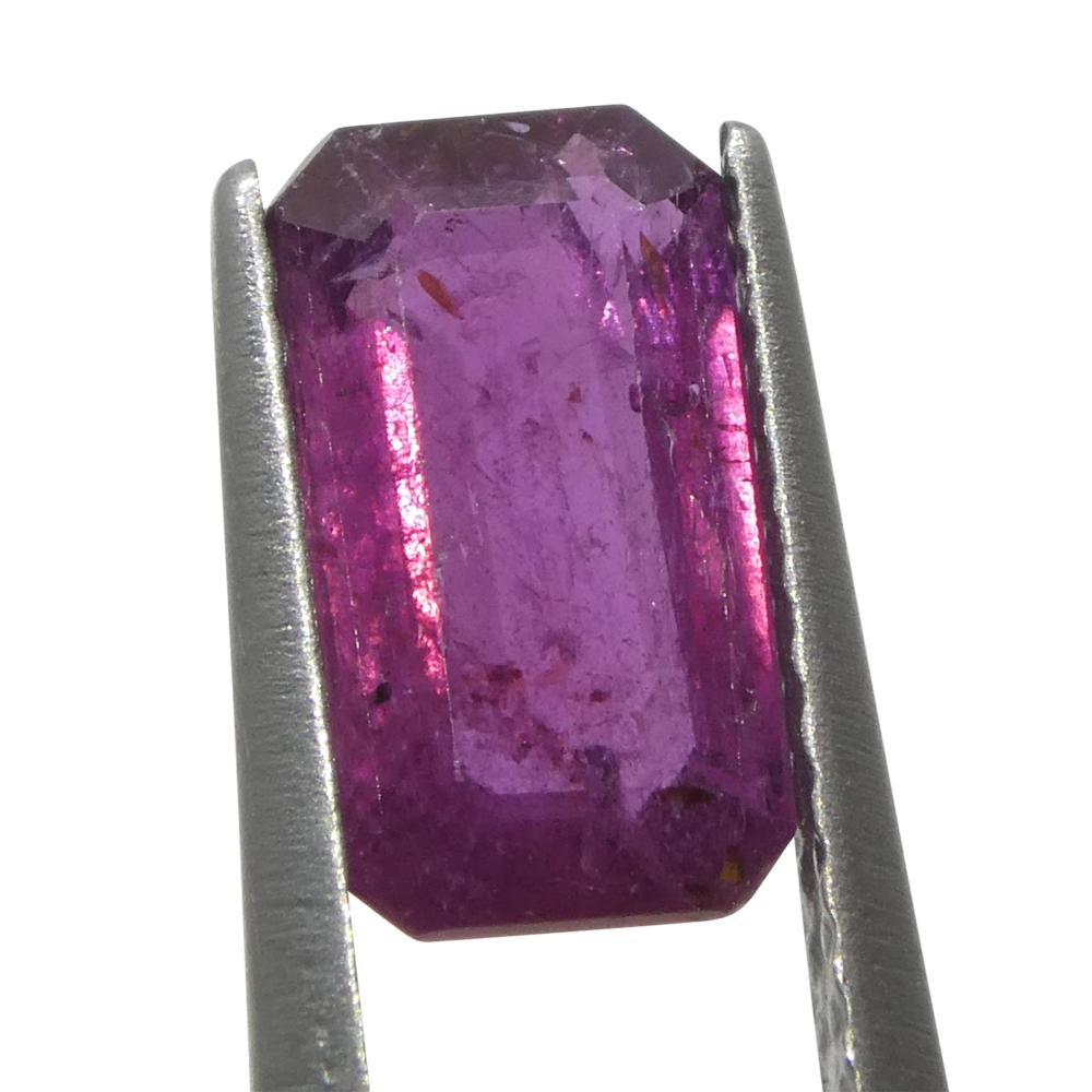 1.65ct Pinker Saphir im Achteck-/Smaragdschliff aus Tansania 6