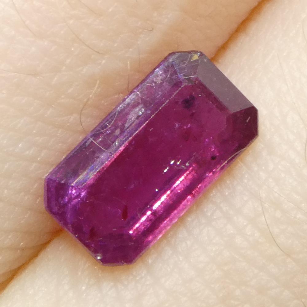 1.65ct Pinker Saphir im Achteck-/Smaragdschliff aus Tansania 7