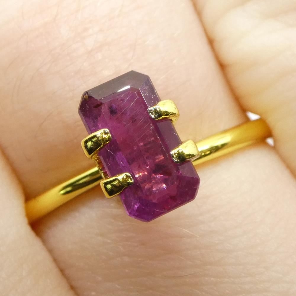 1.65ct Pinker Saphir im Achteck-/Smaragdschliff aus Tansania 9