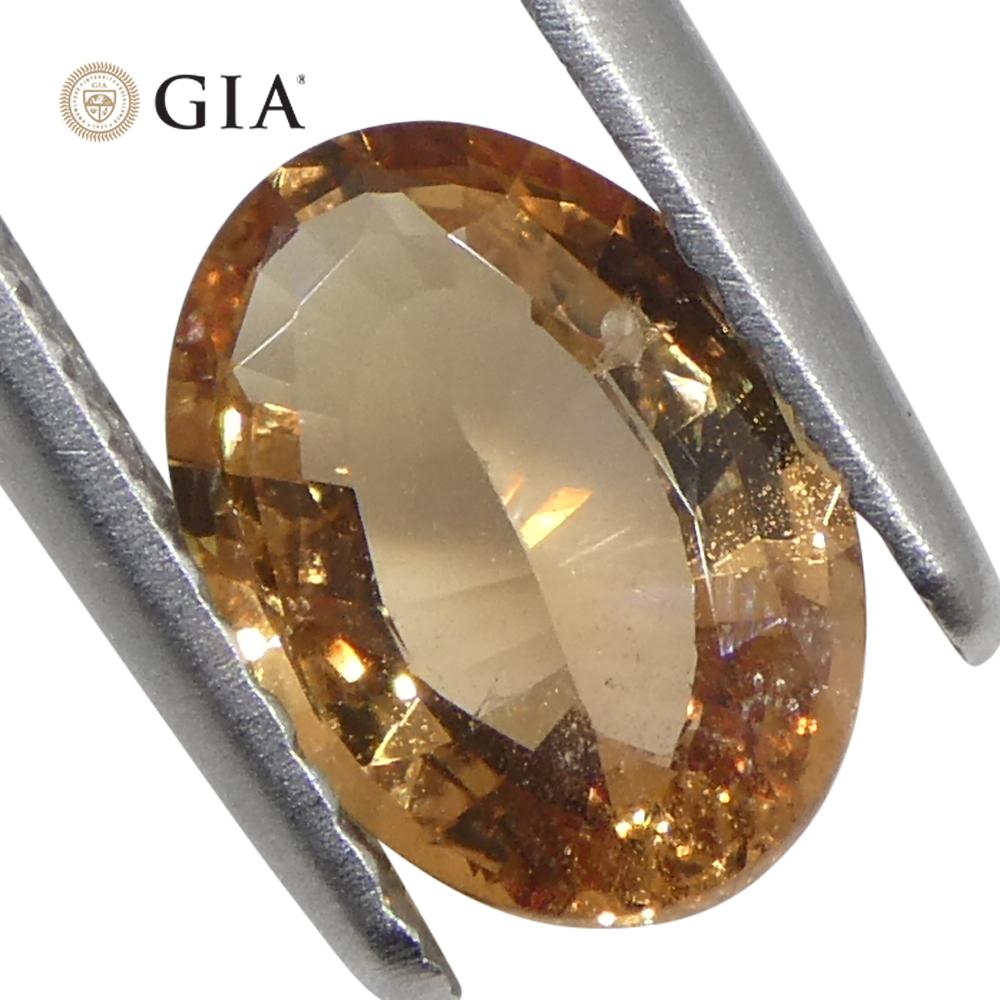 1.65ct Oval Orange Sapphire GIA Certified East Africa Unheated For Sale 6