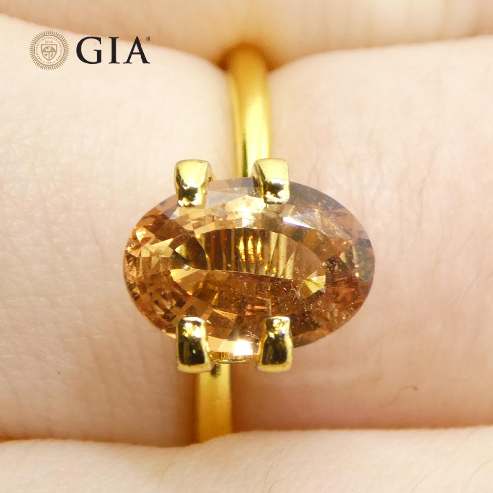 1.65ct Oval Orange Sapphire GIA Certified East Africa Unheated For Sale 8