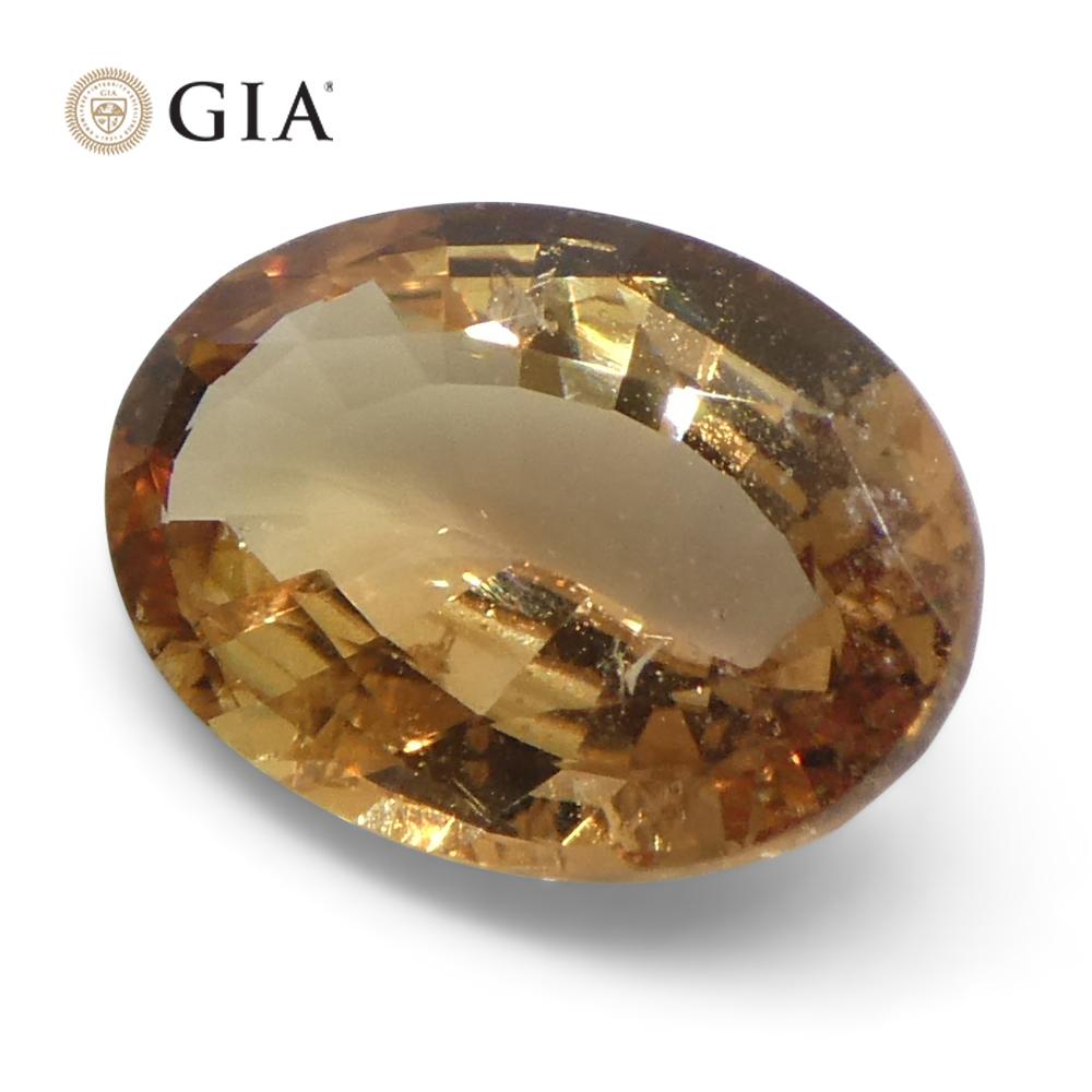 1.65ct Oval Orange Sapphire GIA Certified East Africa Unheated For Sale 3
