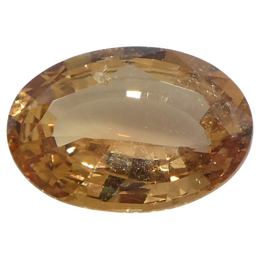 1.65ct Oval Orange Sapphire GIA Certified East Africa Unheated