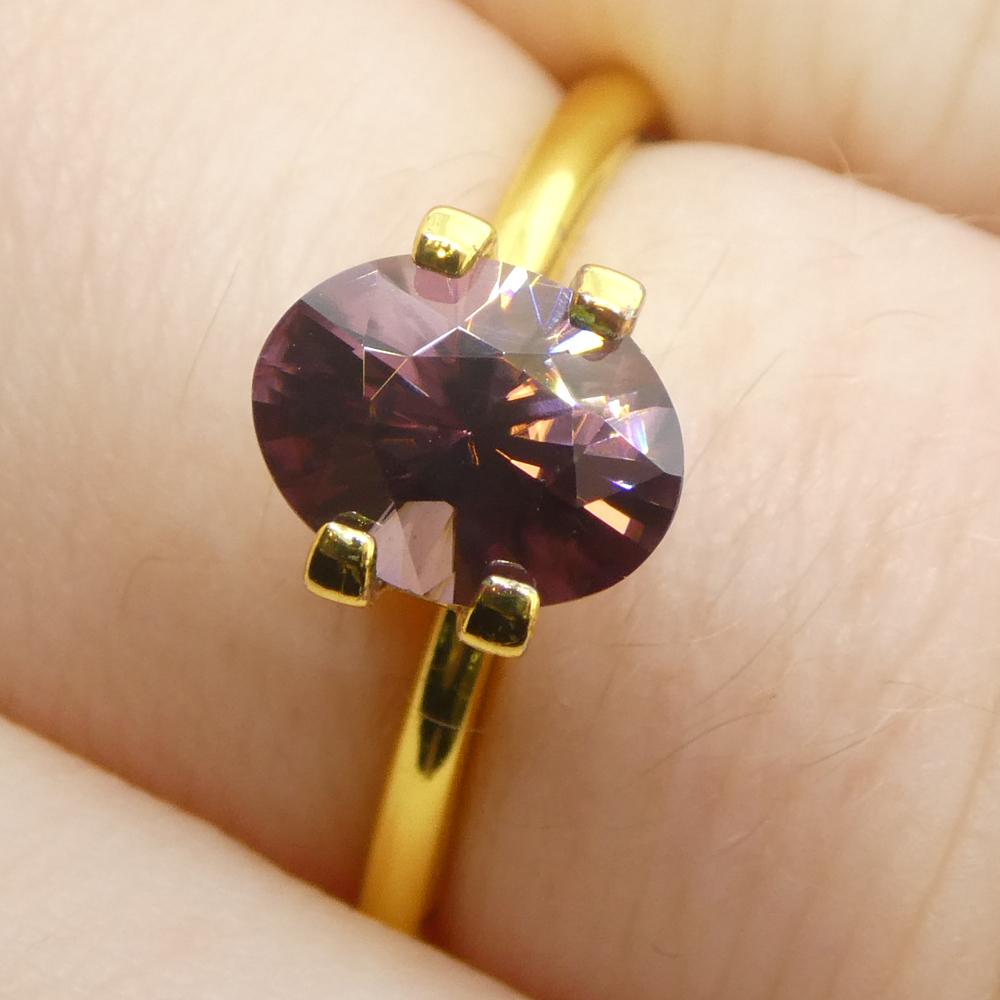 1.65ct Natural Earth Mined Oval Master Brilliant Cut Pink Zircon from Sri Lanka For Sale 9