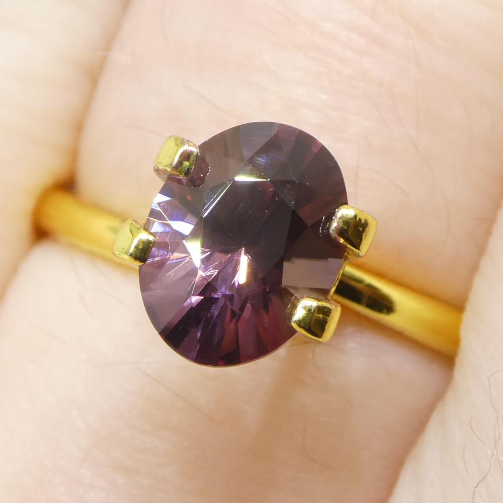 1.65ct Natural Earth Mined Oval Master Brilliant Cut Pink Zircon from Sri Lanka In New Condition For Sale In Toronto, Ontario
