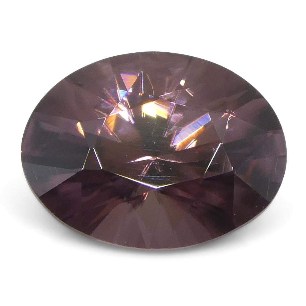 1.65ct Natural Earth Mined Oval Master Brilliant Cut Pink Zircon from Sri Lanka For Sale 1