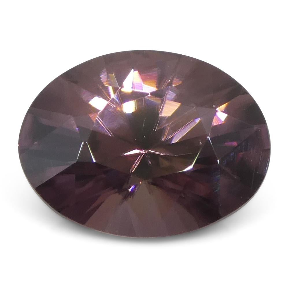1.65ct Natural Earth Mined Oval Master Brilliant Cut Pink Zircon from Sri Lanka For Sale 2