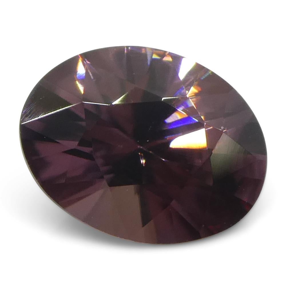 1.65ct Natural Earth Mined Oval Master Brilliant Cut Pink Zircon from Sri Lanka For Sale 3
