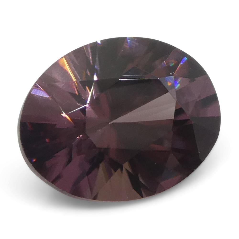 1.65ct Natural Earth Mined Oval Master Brilliant Cut Pink Zircon from Sri Lanka For Sale 4