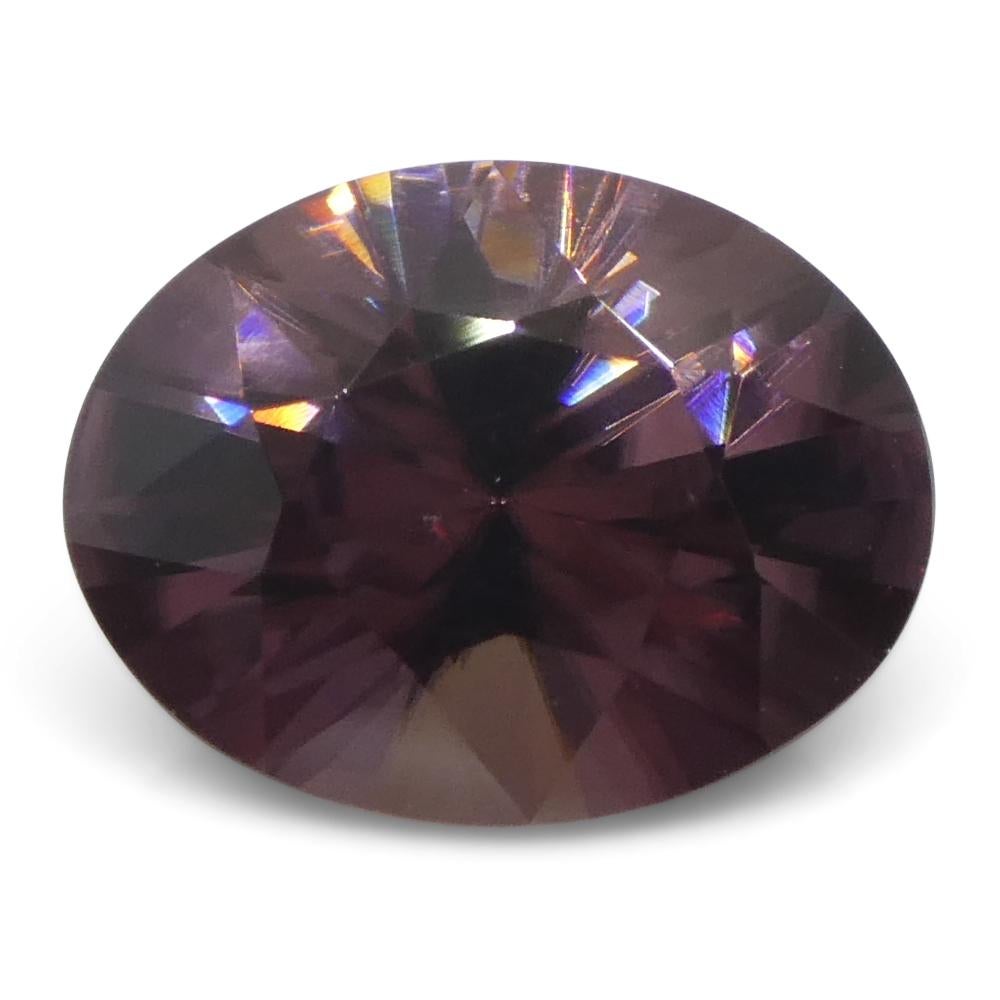 1.65ct Natural Earth Mined Oval Master Brilliant Cut Pink Zircon from Sri Lanka For Sale 5