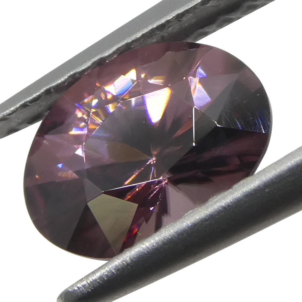1.65ct Natural Earth Mined Oval Master Brilliant Cut Pink Zircon from Sri Lanka For Sale 6