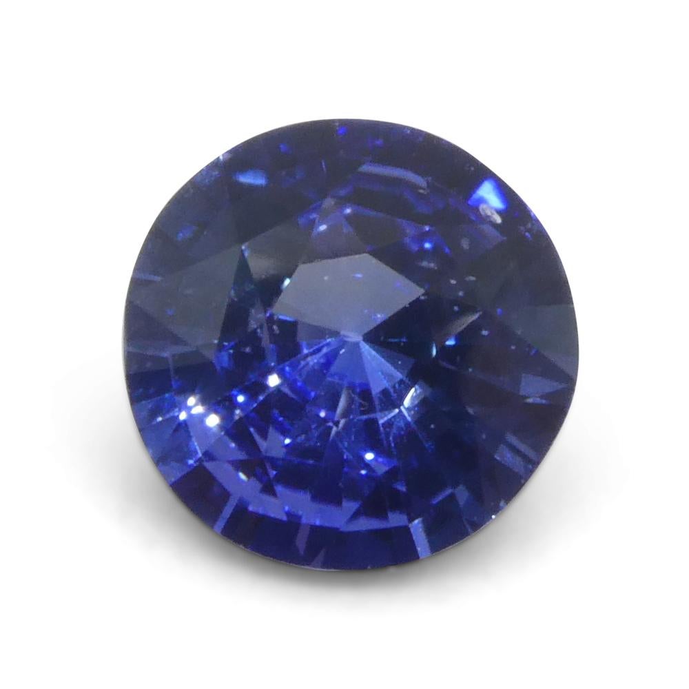 1.65ct Round Blue Sapphire from Sri Lanka In New Condition For Sale In Toronto, Ontario