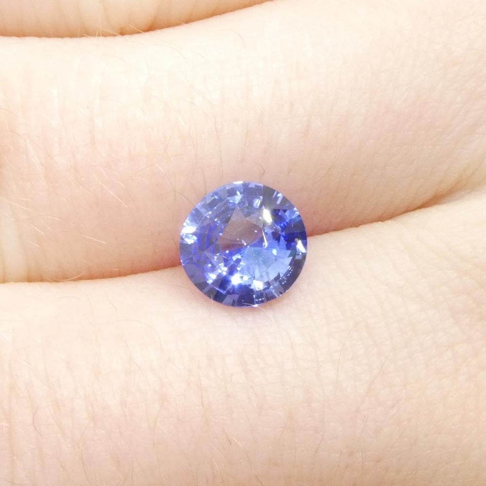 1.65ct Round Blue Sapphire from Sri Lanka For Sale 1