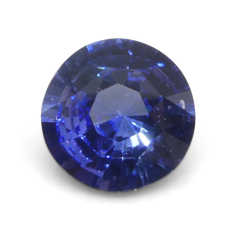 1.65ct Round Blue Sapphire from Sri Lanka For Sale 3