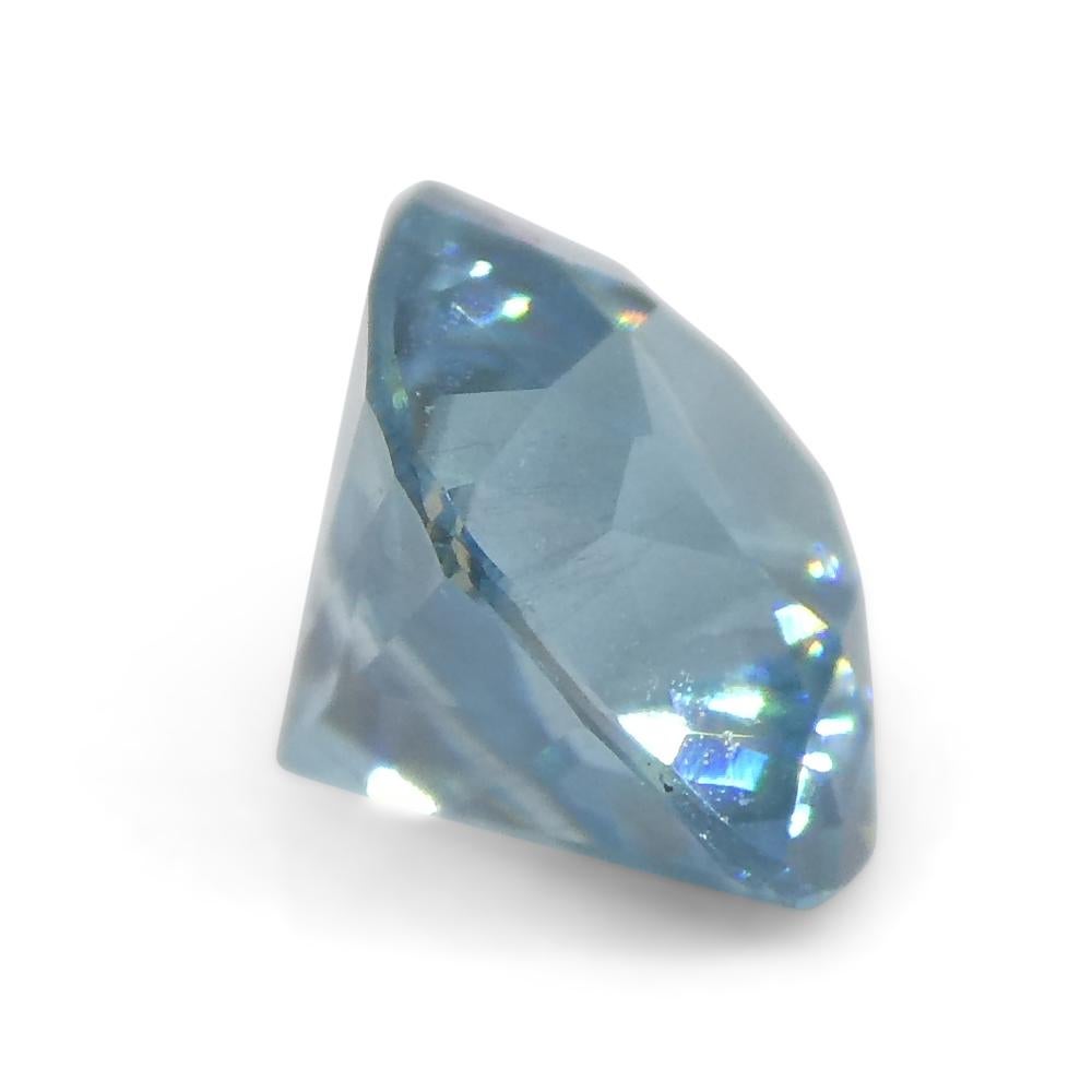 Zircon bleu taille coussin carrée de 1.65 carats du Cambodge en vente 6