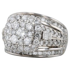 Anello di fidanzamento con diamante a forma di aureola da 1,65 ct. saldato Set da sposa in oro bianco 14k Misura 6