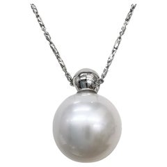 16.5mm White South Sea Pearl Pendant in 18K White Gold
