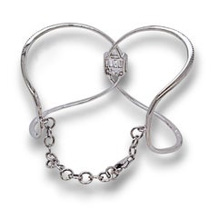 1.66 Carat Diamond White Gold Bracelet