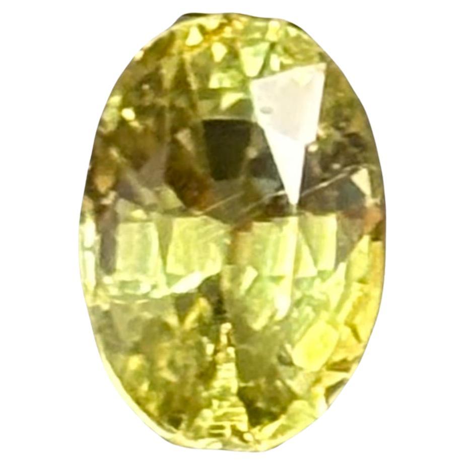 1.66 Carat Natural No Heat Chrysoberyl Yellowish-Green stone (Chrysobéryl naturel sans chaleur)