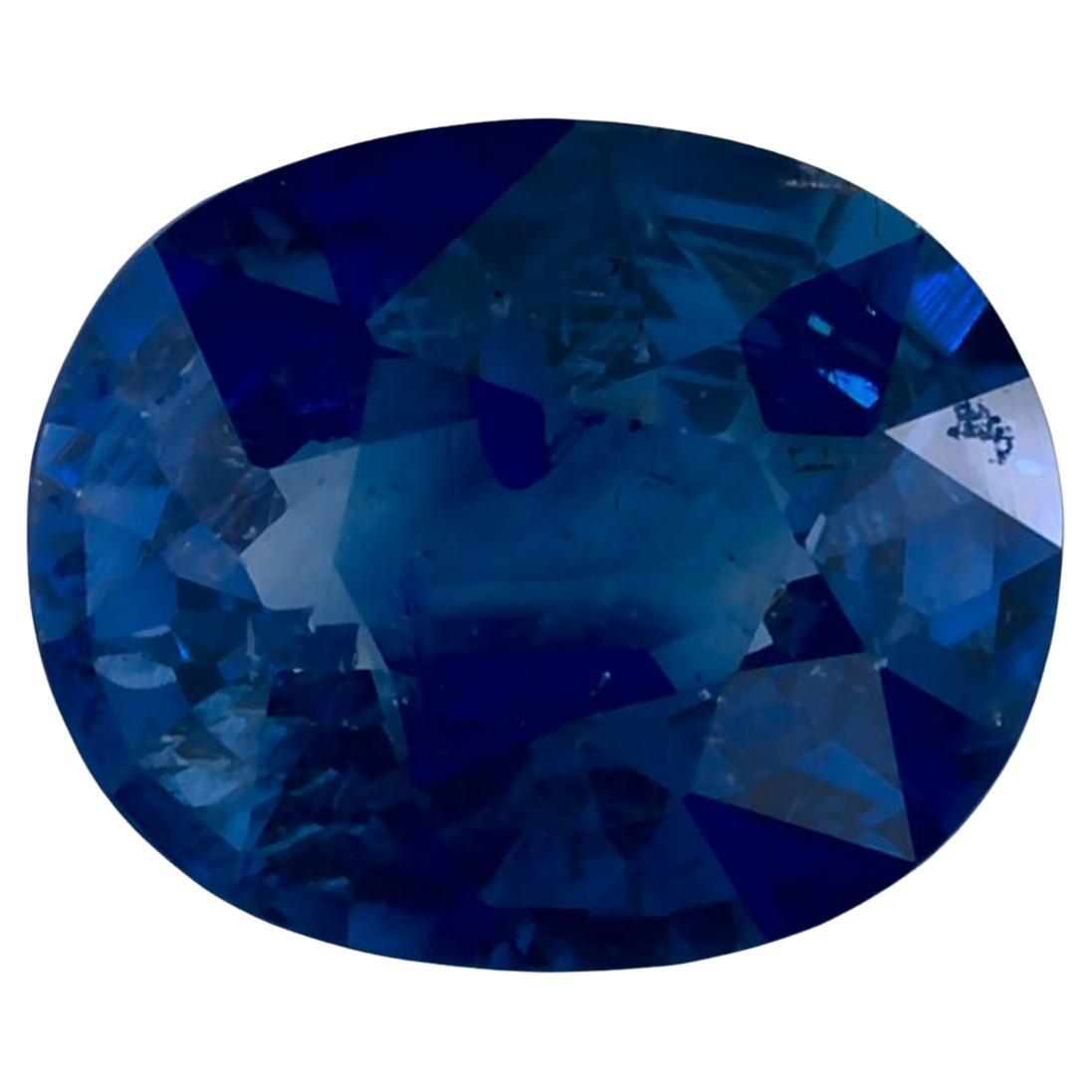 1.66 carati di zaffiro blu ovale sfuso