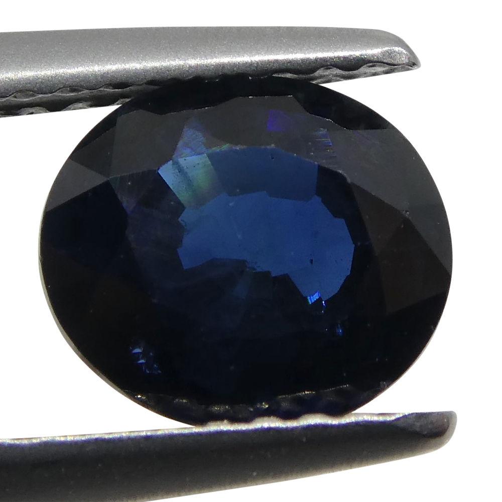 Oval Cut 1.66 ct Oval Sapphire Thailand For Sale